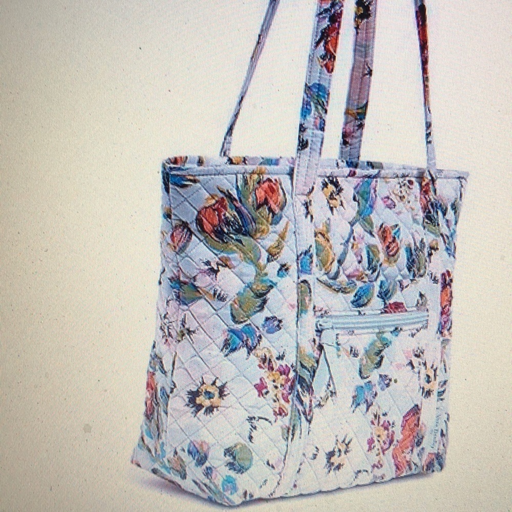 VERA BRADLEY SMALL SEA AIR FLORAL TOTE BAG NWT - Picture 9 of 9